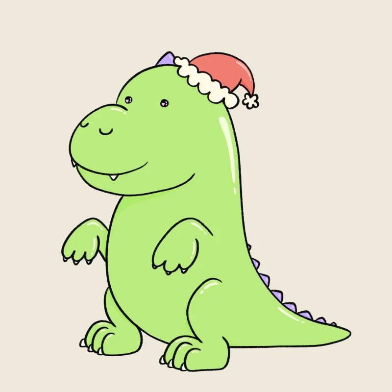 un dinosaure à Noël