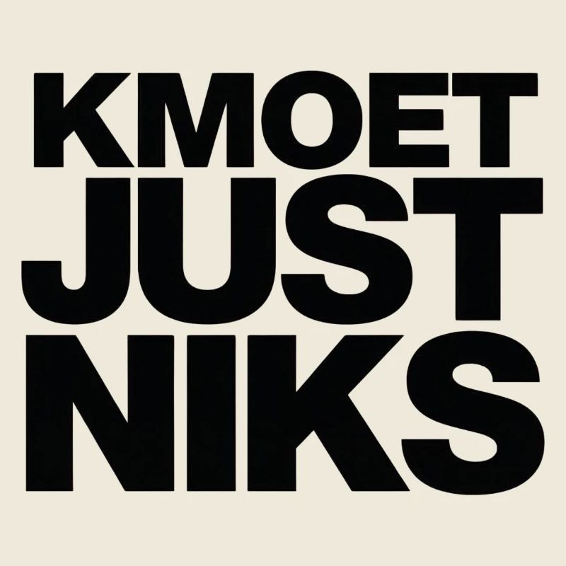 KMOET Just Niks Typografie T-Shirt