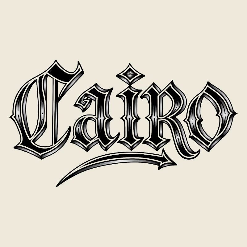 Kairo Gothic Schriftzug