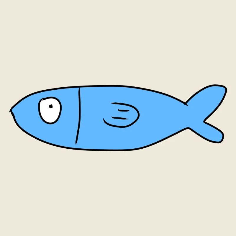 Fisch Symbol Tier blau