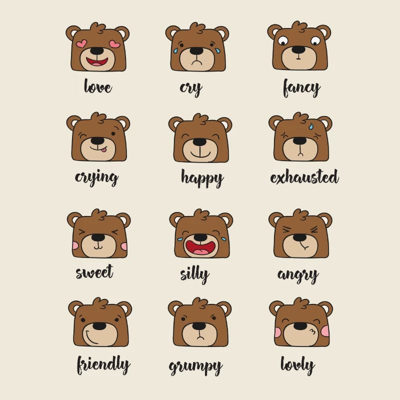 Bear Bear Teddy Cute Kita Feeling Mimic Emotion