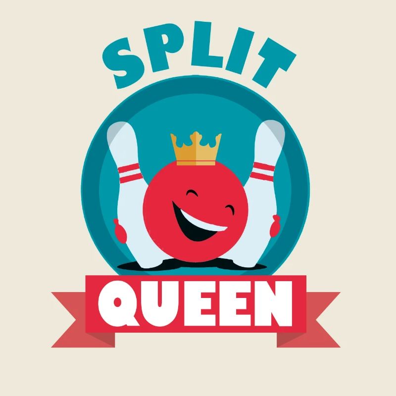Split Queen Split Happens Bowling König T_Shirt