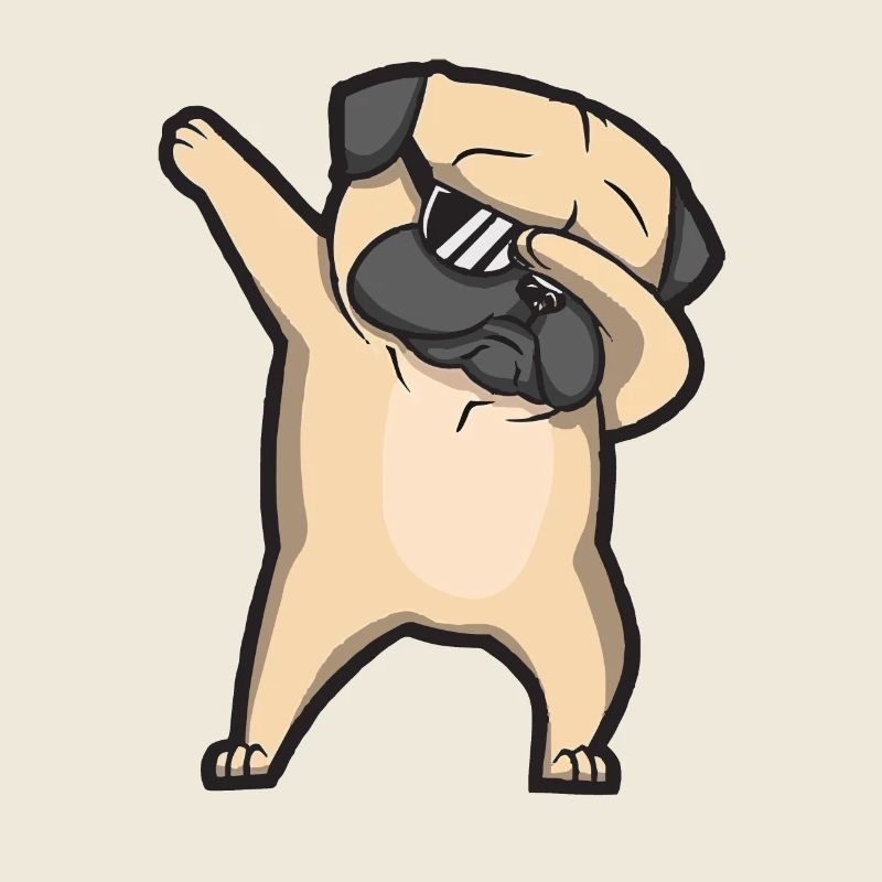 dabbing pug