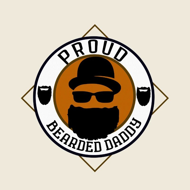 Stolzer bärtiger Vati