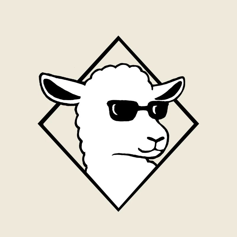 Cooles Schaf mit Sonnenbrille Mäh Wolle