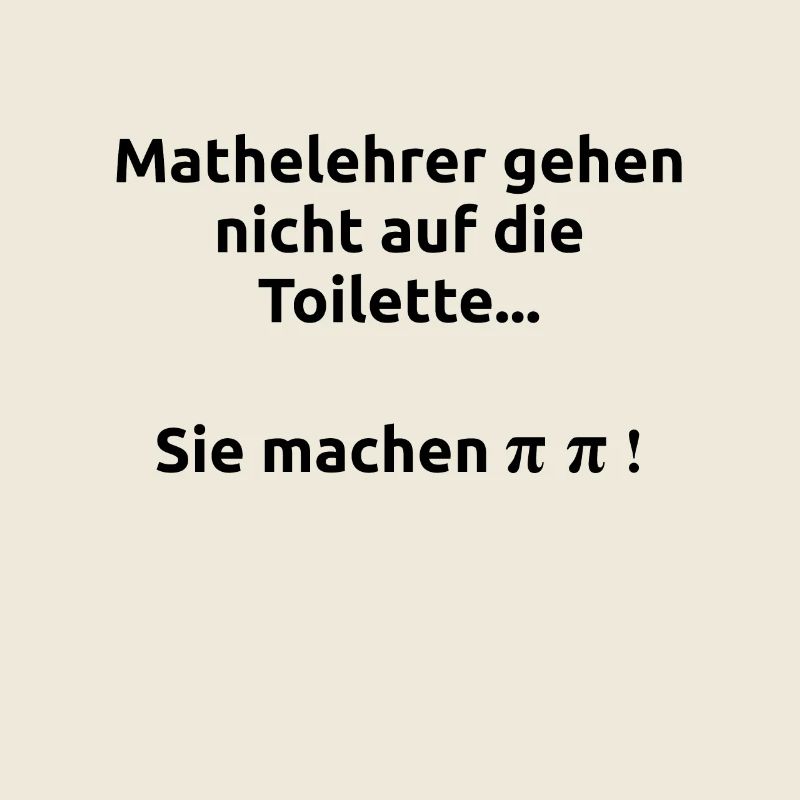 Mathelehrer Lehrer Spruch Pi Pipi Geschenk