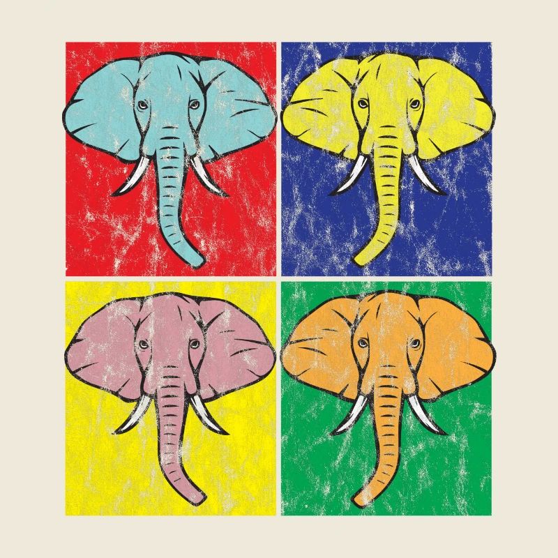 Elefant Pop Art