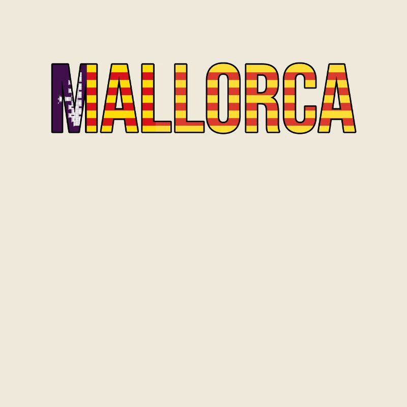 Lettrage rayé de Majorque