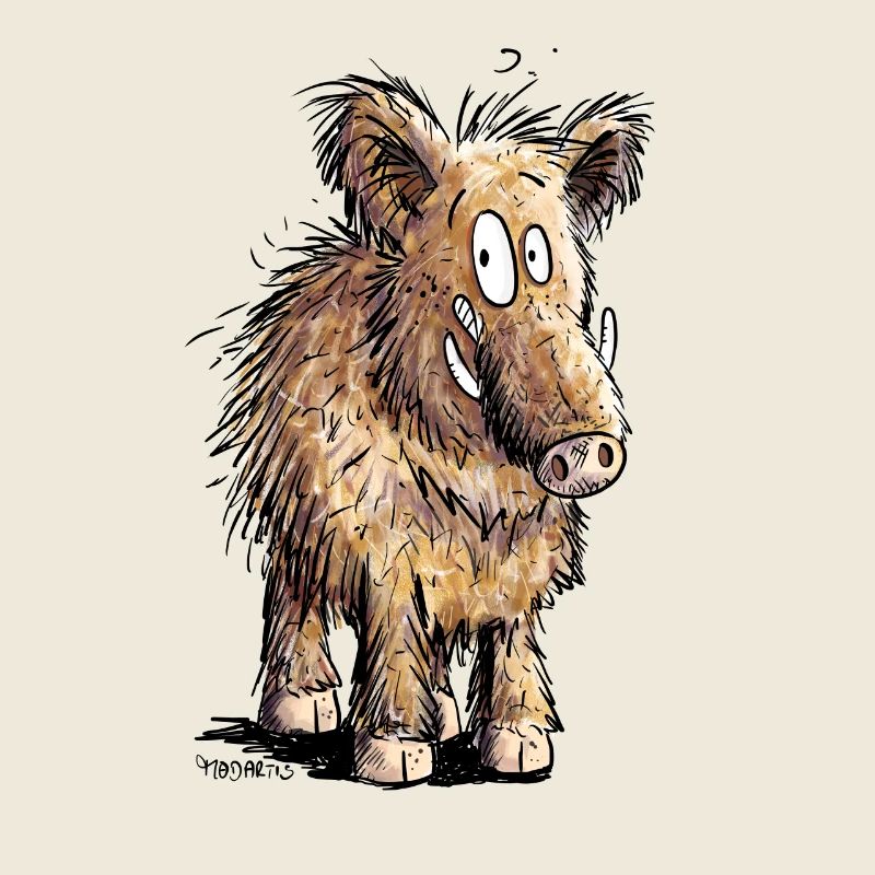 Sanglier cool pour les amis de la nature sauvage Wutzchen