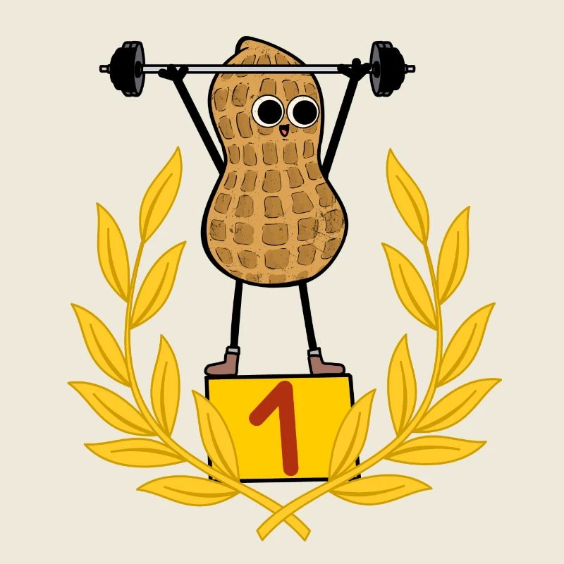 peanut bodybuilder body building weights dumbbell