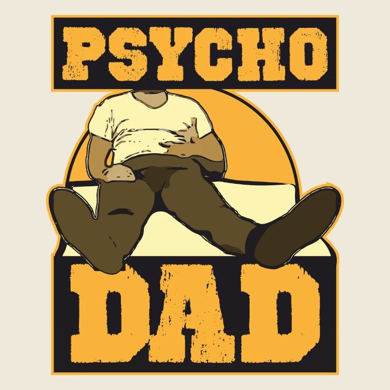 Psycho Dad wie Bundy auf dem Sofa guckt Psycho Dad