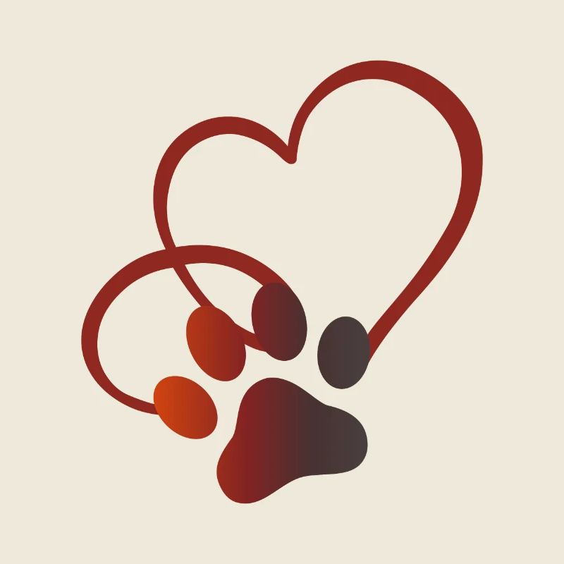 Cat Paw with Heart Cat Lover Cat Lover