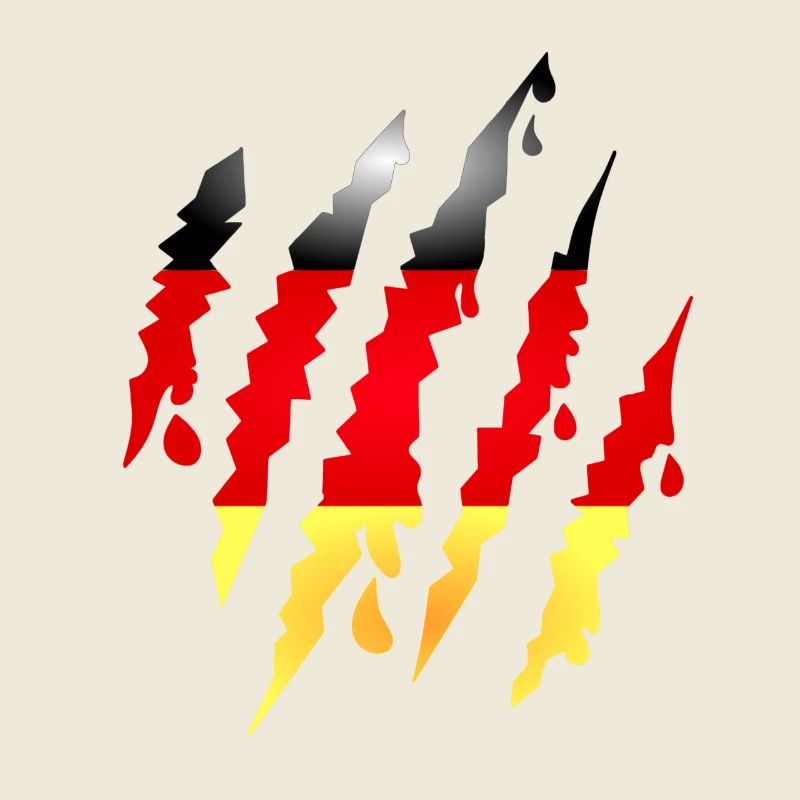 Griffes Griffes avec drapeau de l’Allemagne