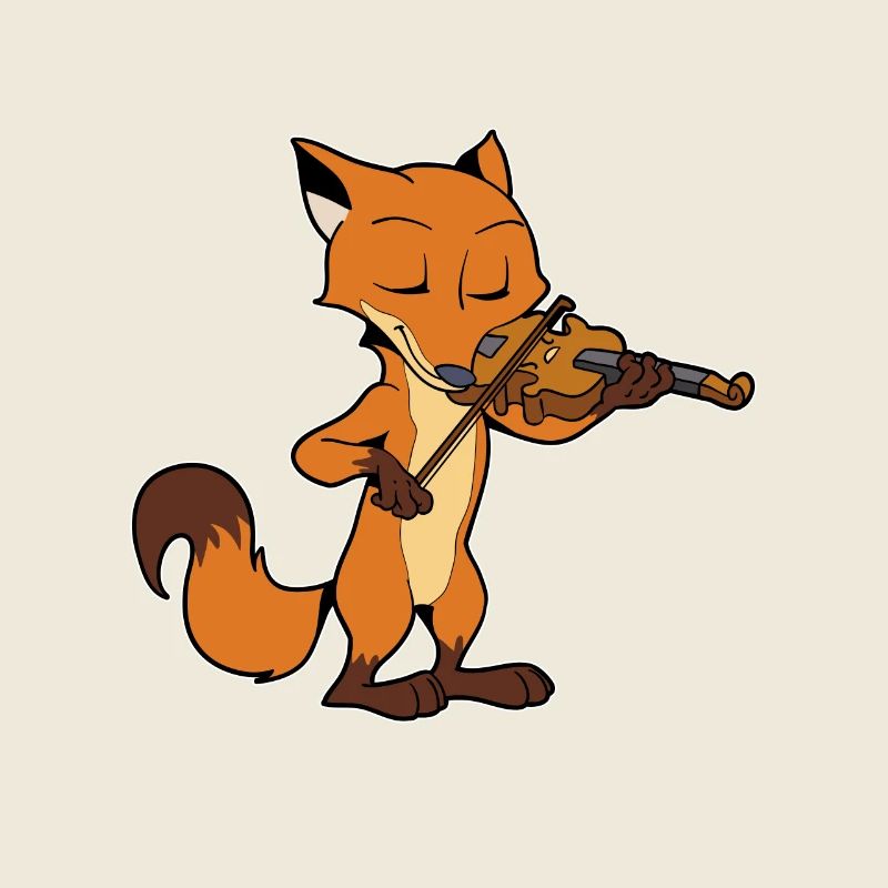 Comic Fuchs plays the violin