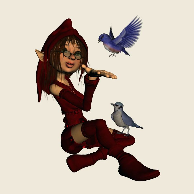 Petite fée aux oiseaux
