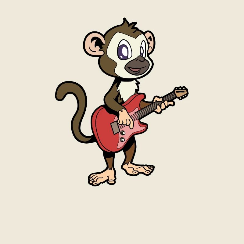Skull monkey joue de la guitare électrique