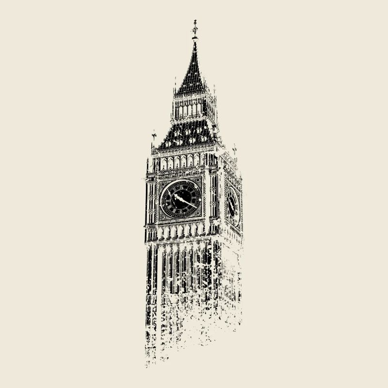 Londres Big Ben Vintage Skyline Angleterre J’aime le Royaume-Uni