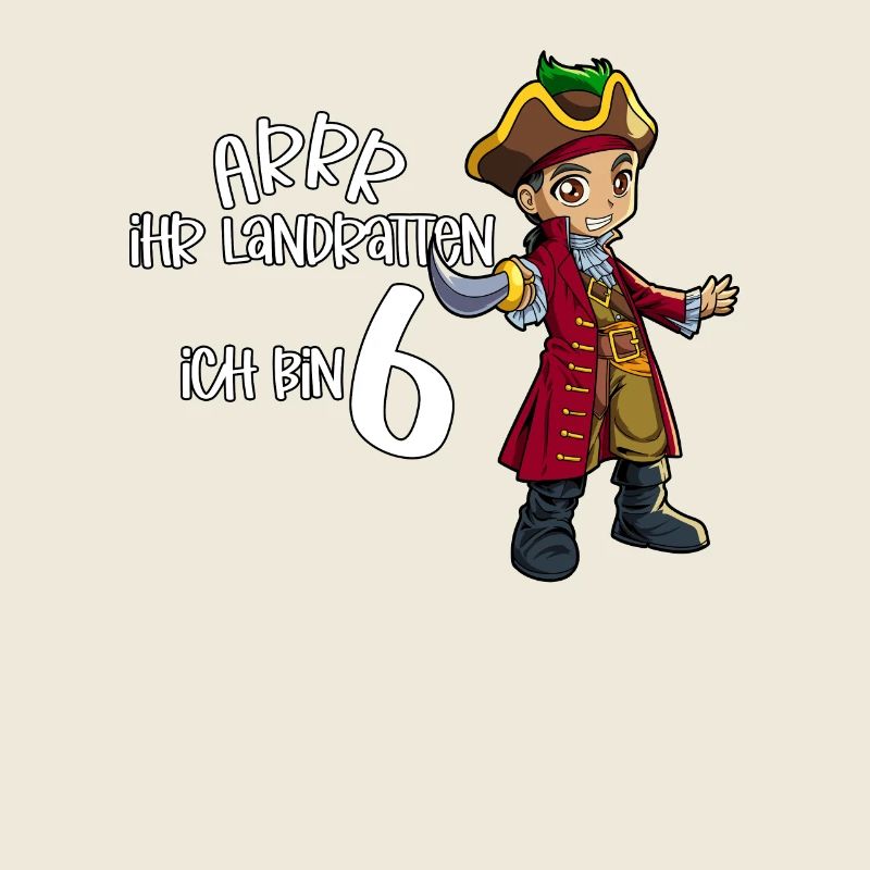 Geburtstagsshirt Pirat - 6 Geburtstag Junge