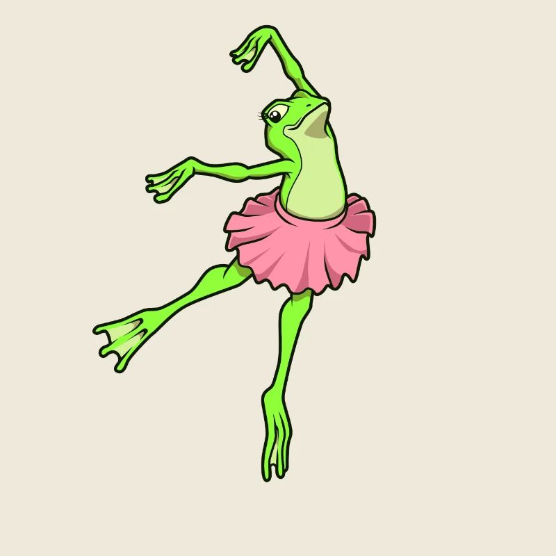 Comic Frog Dances Ballet - Ballerina