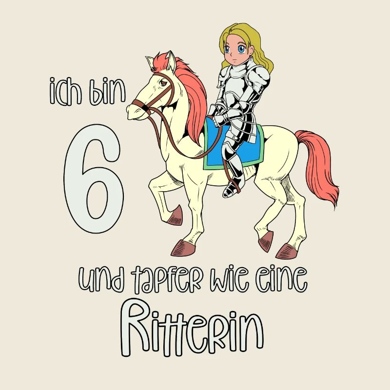 Geburtstagsshirt Ritterin - 6 Geburtstag Mädchen