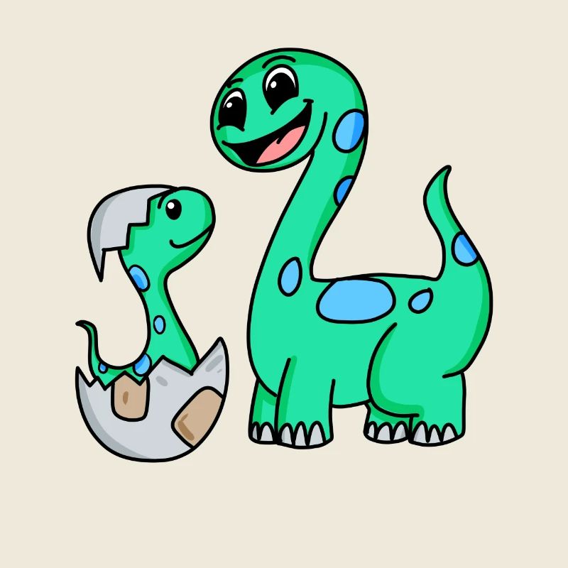 Dinosaurs with Baby Dinosaurs