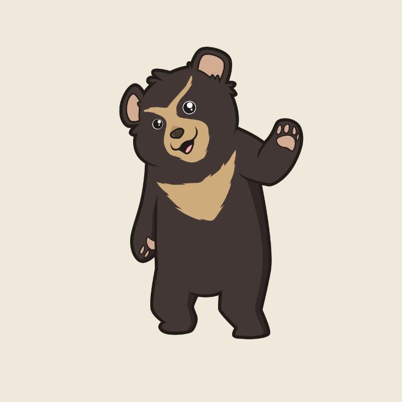 Kawaii Brillenbär