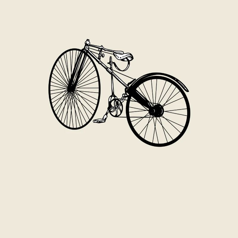 Black and White Drawing - Bicyclette