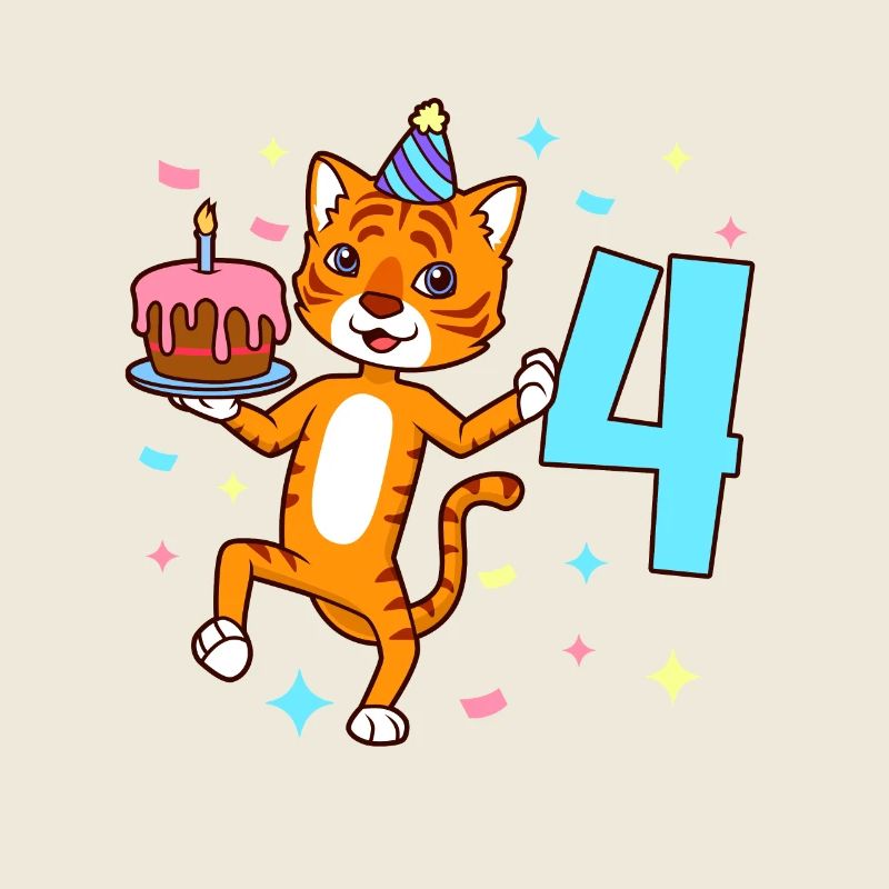 Avec Tiger - Anniversaire de garçon 4 ans