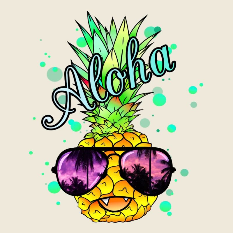 Vampire pineapple with cool sunglasses