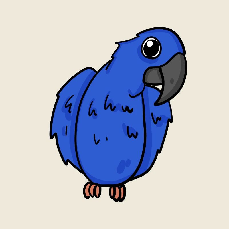 Oiseau perroquet d’ara jacinthe