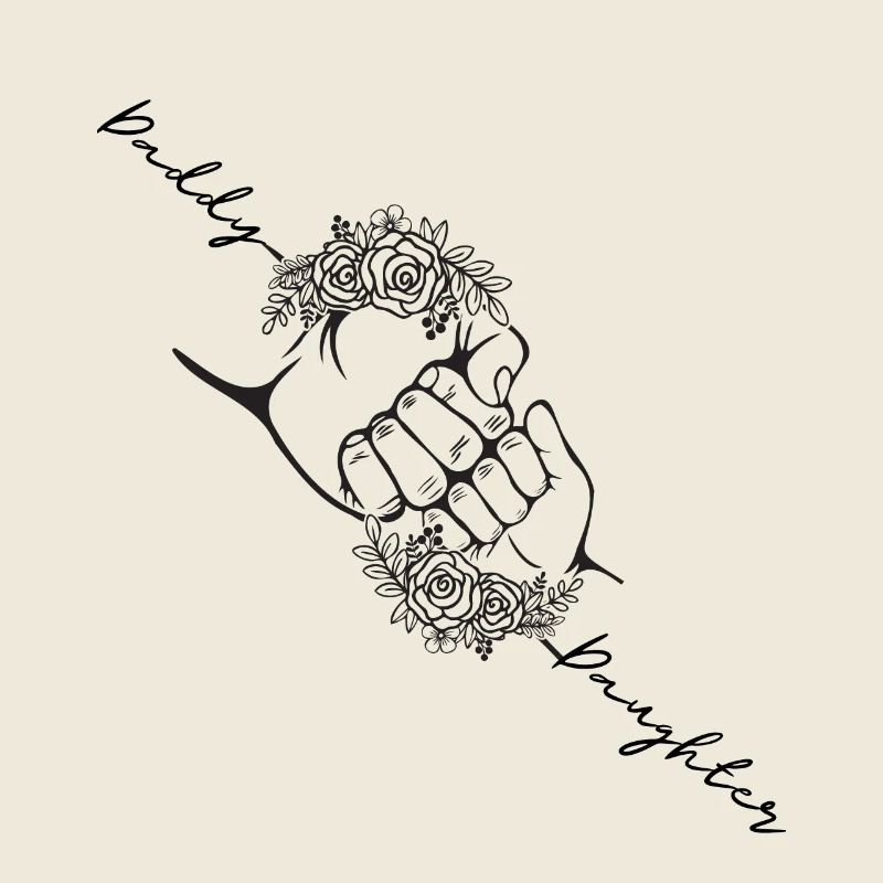 Father Daughter Matching Fist Bump, Personalized