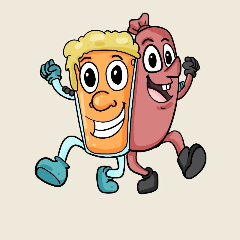 Bier und Wurst Grillen Grillwurst