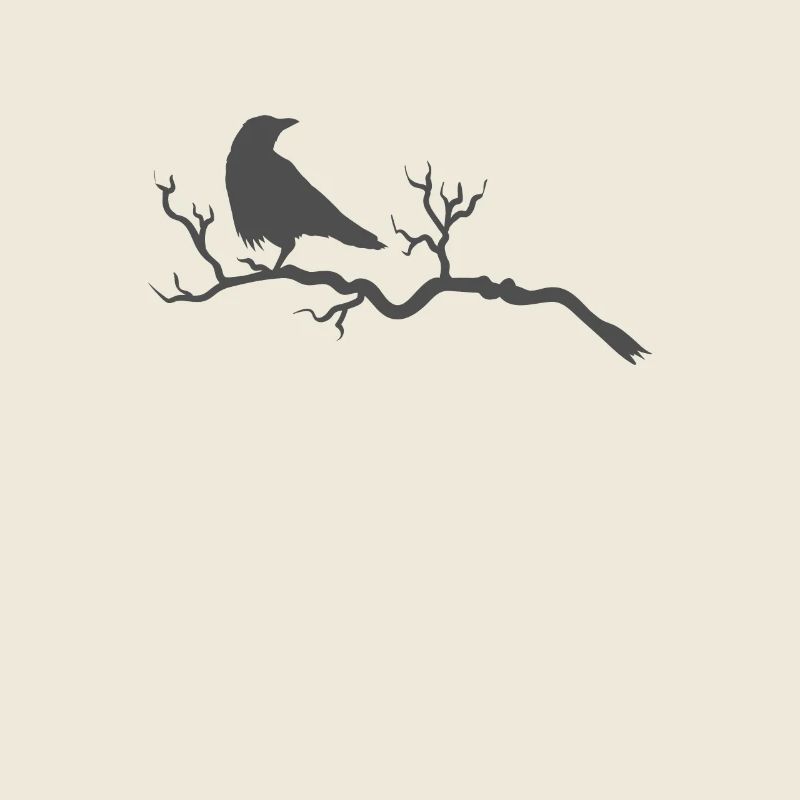 Corbeau sur une branche Oiseau corbeau animal