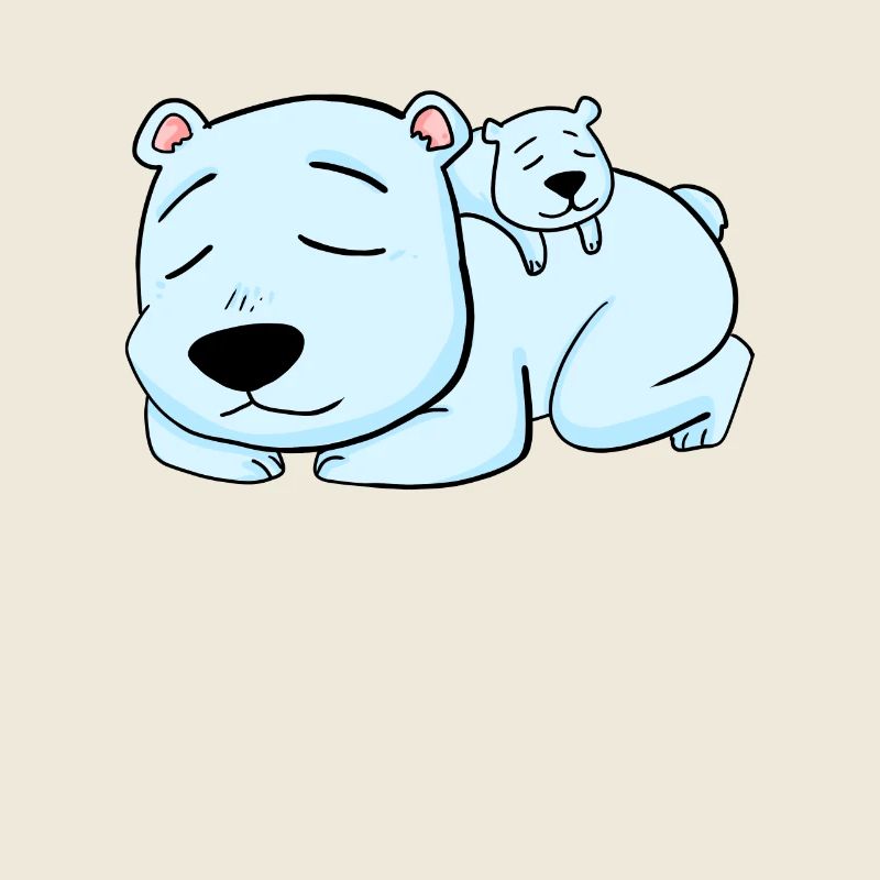 Polar bear with baby Polar bear