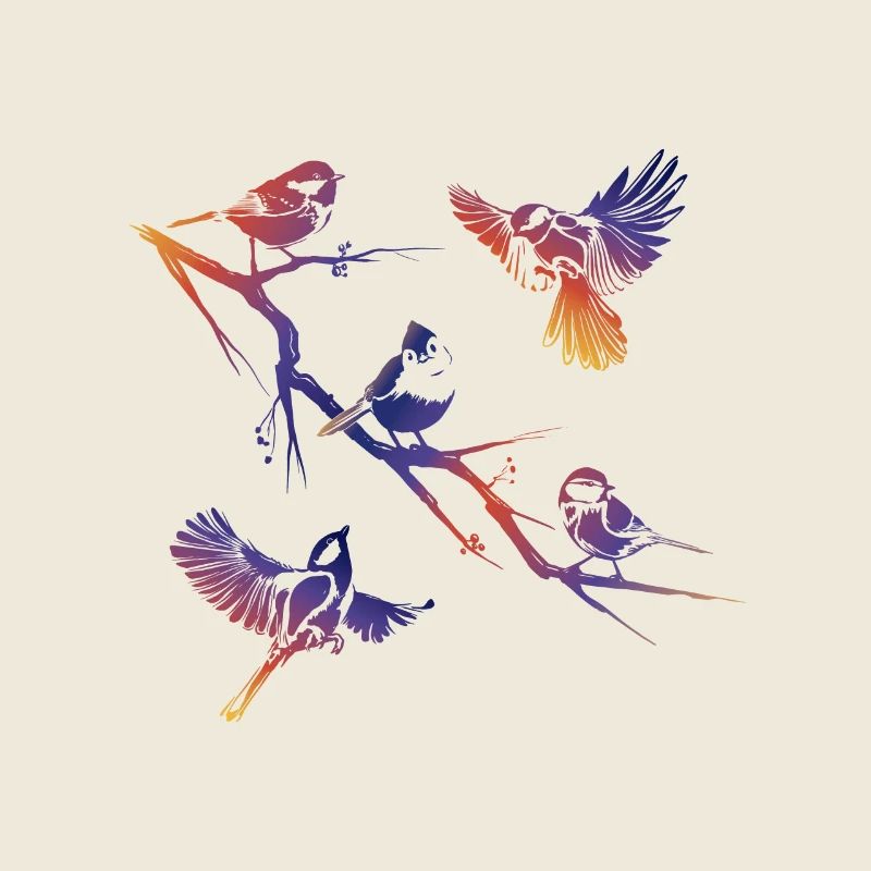 Birds on Branch Bird Watching