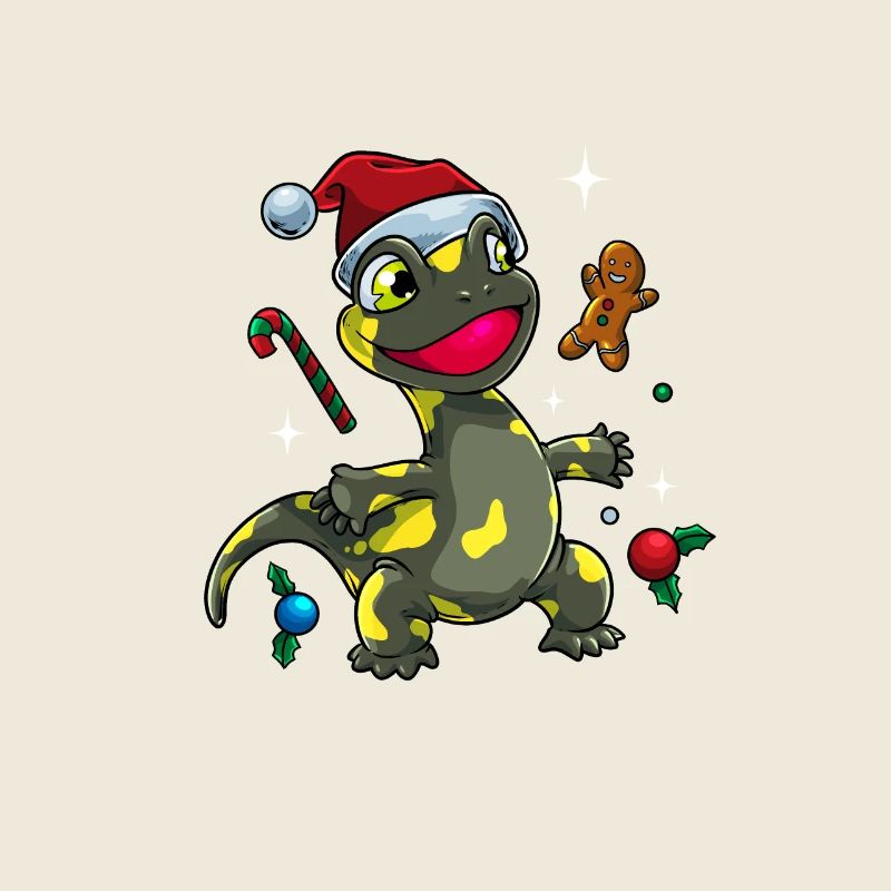 Süßer Weihnachten Feuersalamander