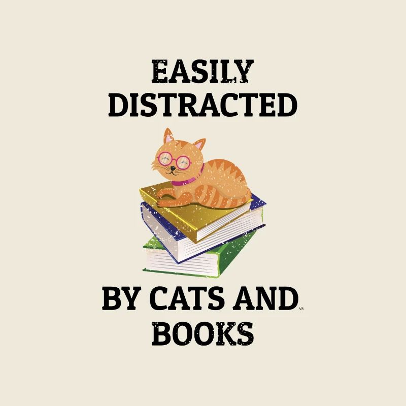 Bücher Bücherstapel Katze