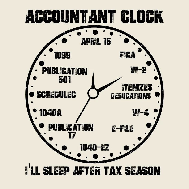 Funny Accountant Clock CPA Accounting