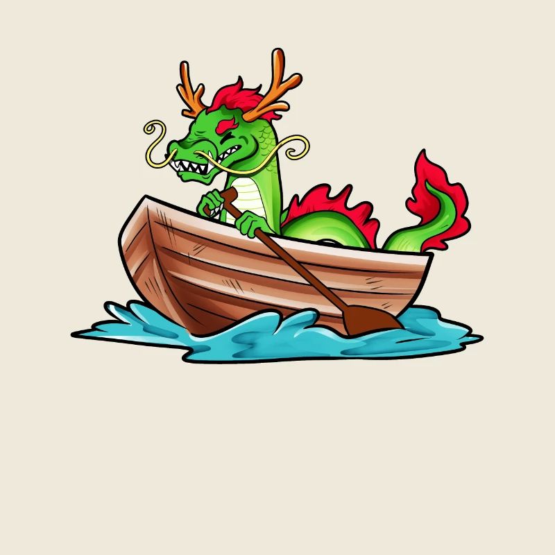 Chinesischer Drache im Boot - Drachenboot