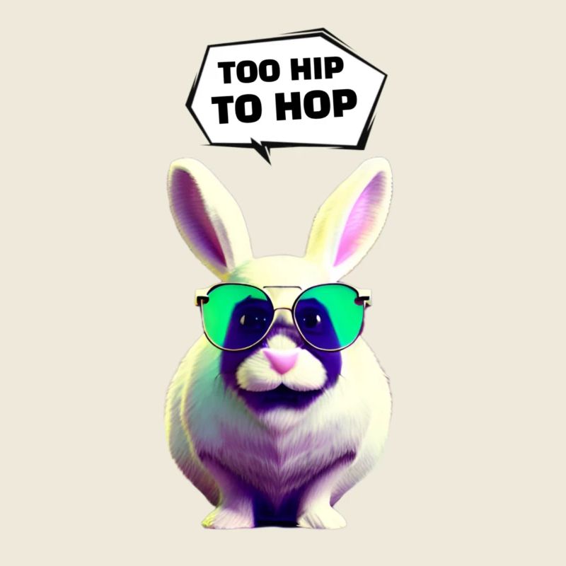 Lapin de Pâques - Trop branché pour sauter