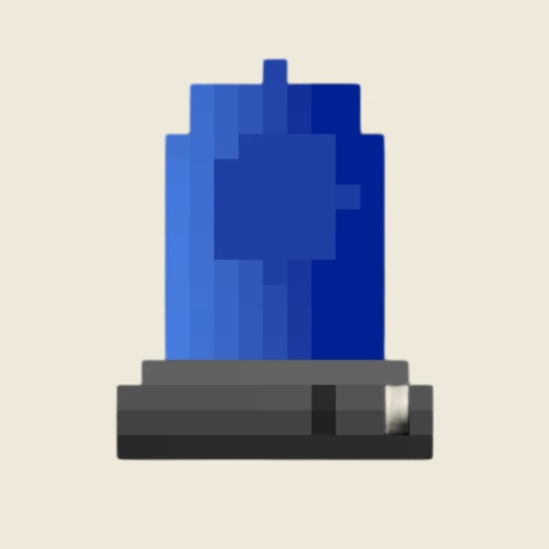 Blue light siren pixel art