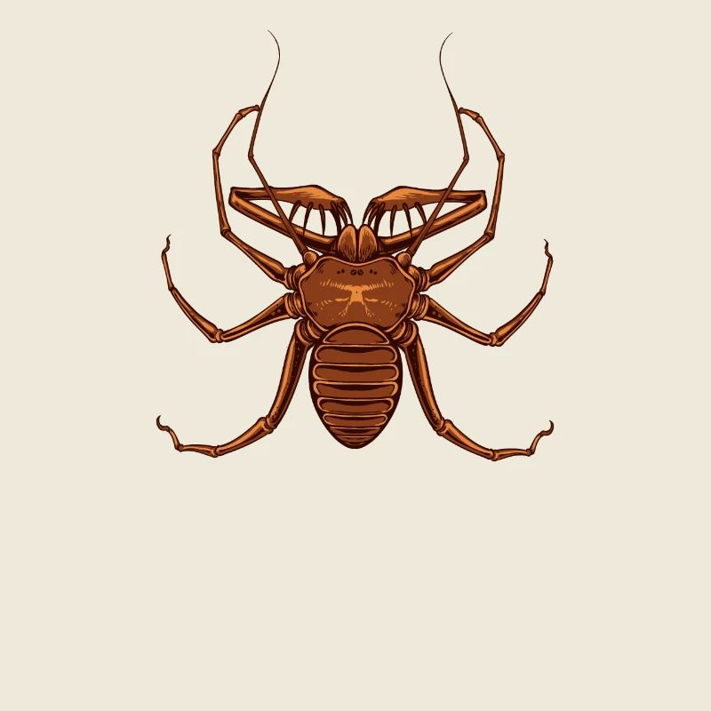 Drawing of a flagellum spider