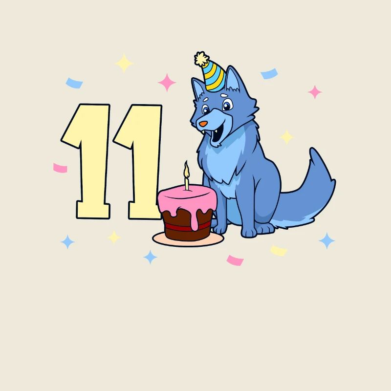 With Wolf - Children's Birthday 11 Years