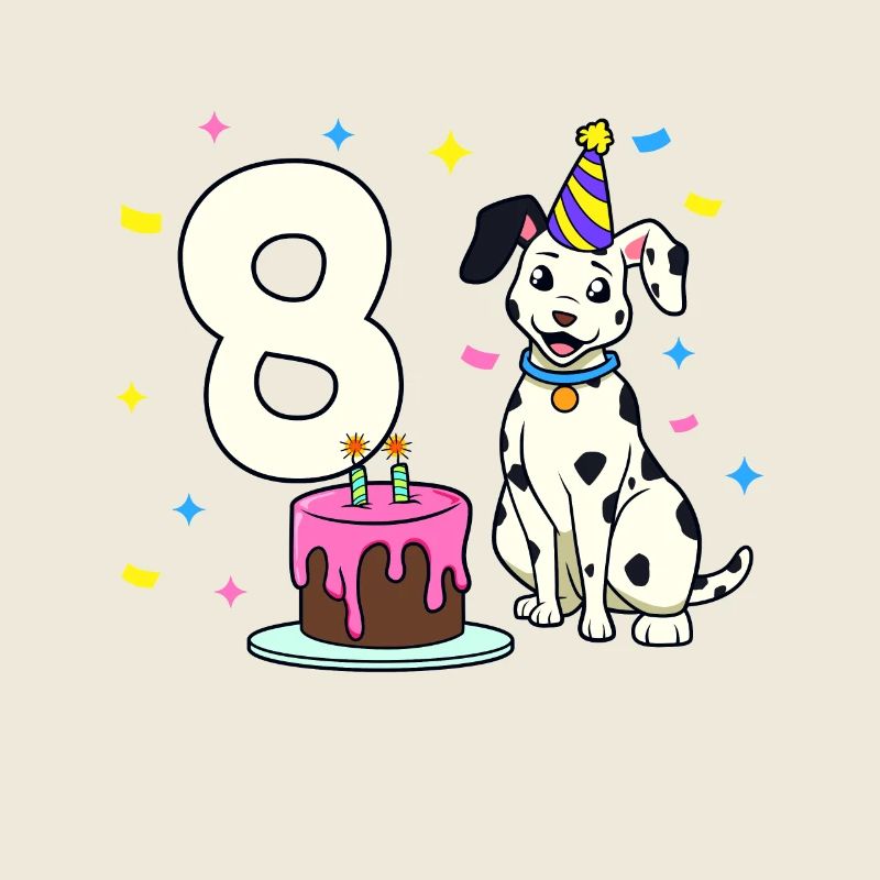 Mit Dalmatiner - Mädchen Geburtstag 8 Jahre