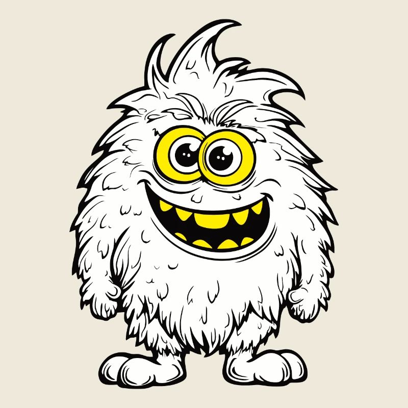 lustige Fell Monster