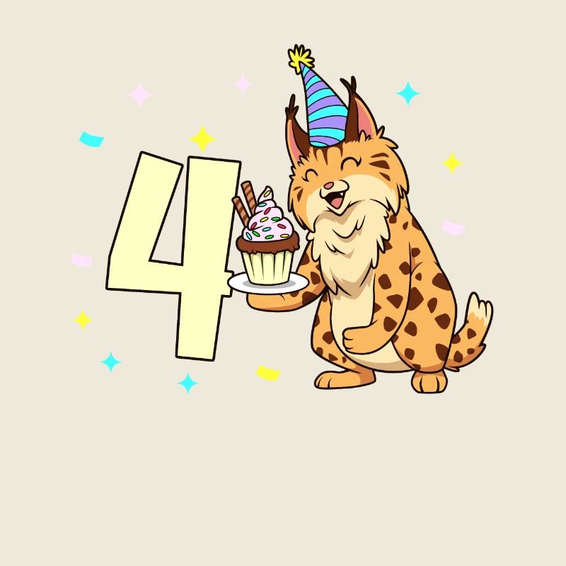 With lynx - children's birthday 4 years