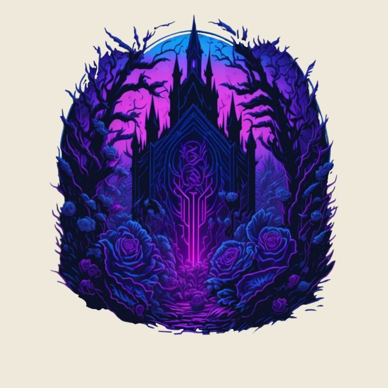 Château de Neon Roses Vaporwave