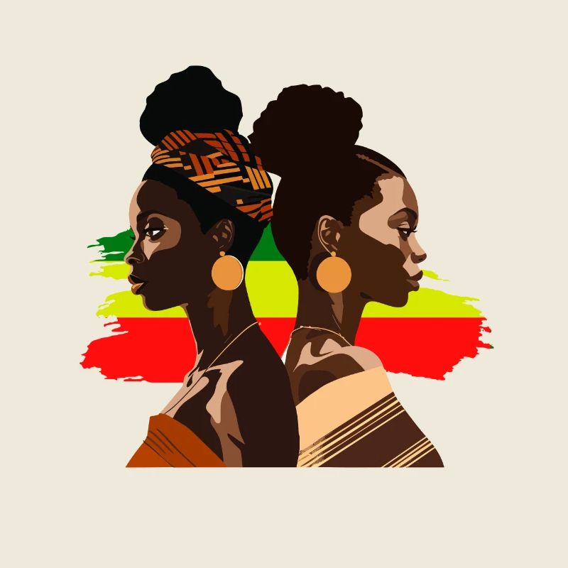 Beautés africaines Vitiligo Juneteenth