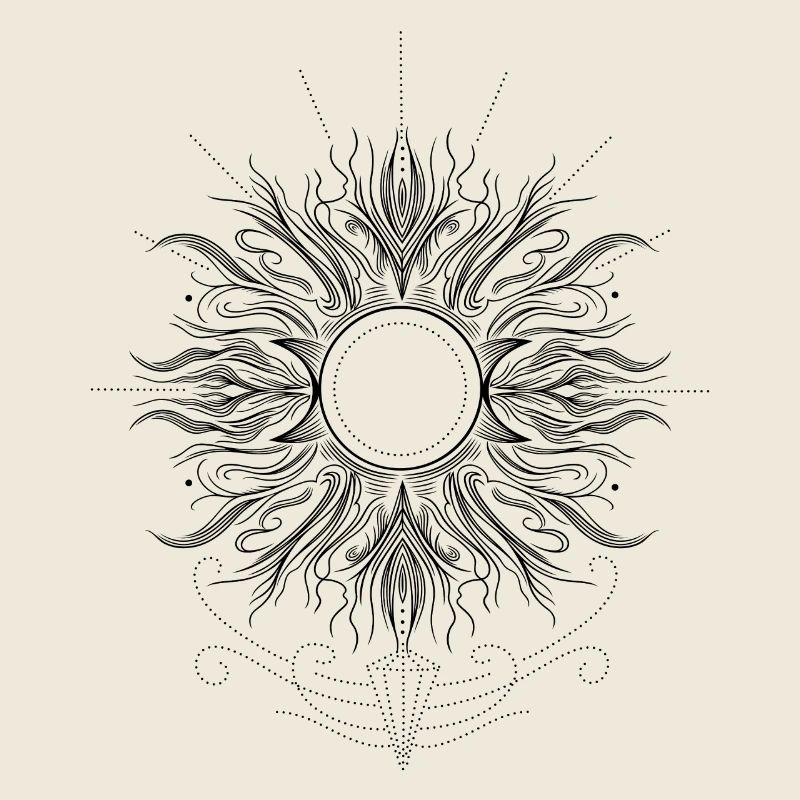 Mittsommer Sonne mit Triple Moon