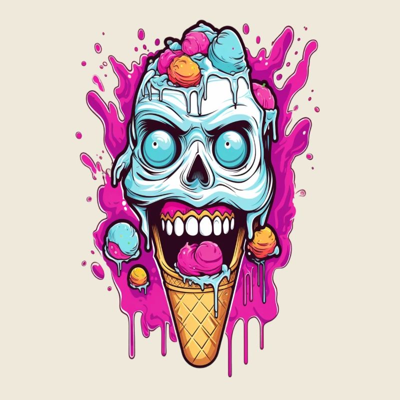 Skull Eiscreme Design